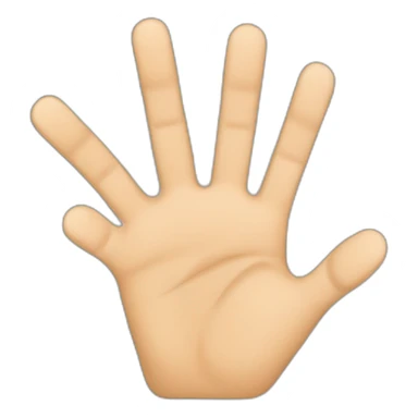 Two hand making sign of gun, using three fingers up and two closed palm to palm, two hands, ✋close 2 last fingers sticker