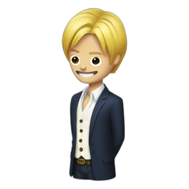 sanji bottle of wine sticker
