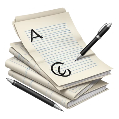 generate a small emoji for the word "artificial intelligence notes" sticker