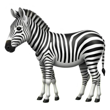 zebra grazing sticker