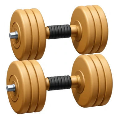 beige dumbbells sticker