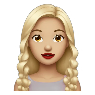 Girl with red lipstick sticker