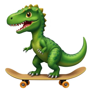 Dinosaur on a skateboard sticker