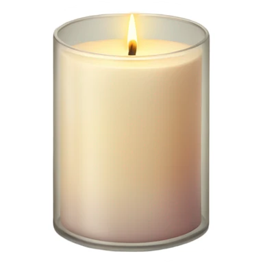 Candle in a powder-colored glass sticker