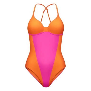 Orange and pink bathing suit  sticker