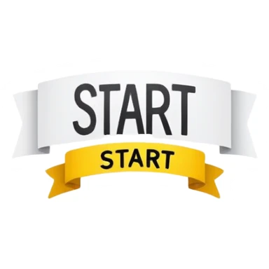 race line with banner above saying start sticker