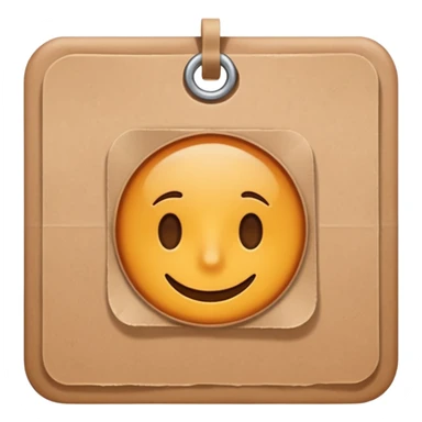 brown white Price tag sticker