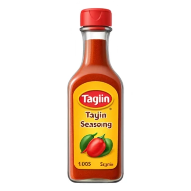a bottle of Tajín seasoning, simple and colorful sticker