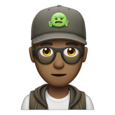 rick from rick and morty as a rapper sticker