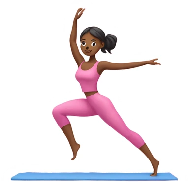 Woman doing pilates in pink clothes sticker