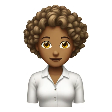 Tan girl with curly hair in a white shirt from Nicaragua  sticker