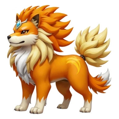 Entei-Arcanine-Solgaleo-fusion (full body) sticker