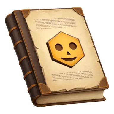 open old book low poly sticker