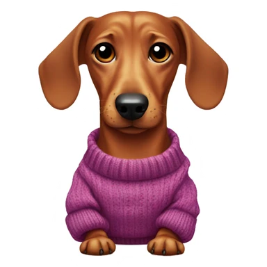 dachshund in a sweater sticker
