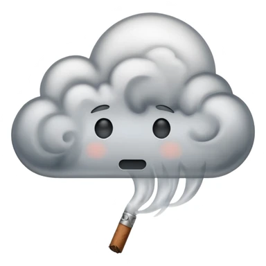 smoke coming out of a blunt sticker