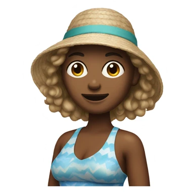 The woman who went to the beach sticker