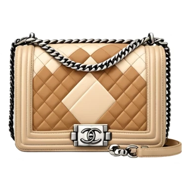 chanel le boy beige color bag sticker