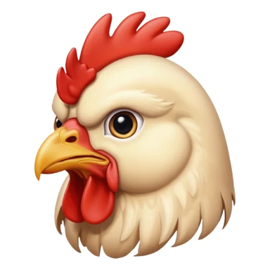 A chicken head that looks retarded sticker