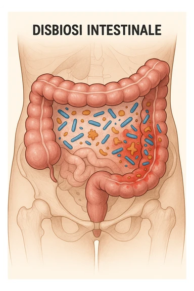 disbiosi intestinale vista anatomicamente sticker