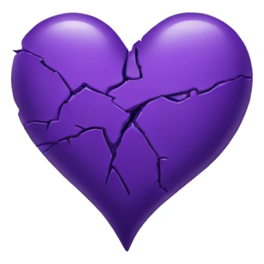 Purple broken heart sticker