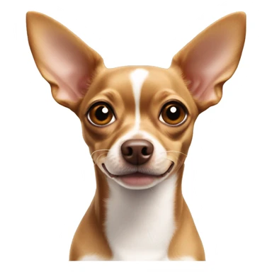  brown and white chihuahua min pin mix with big ears sticker