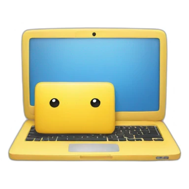 yellow laptop sticker