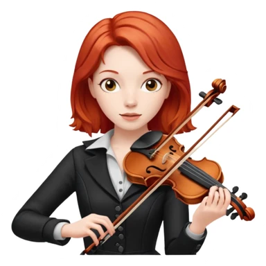 RED HAIR  FEMALE VIOLINIST sticker