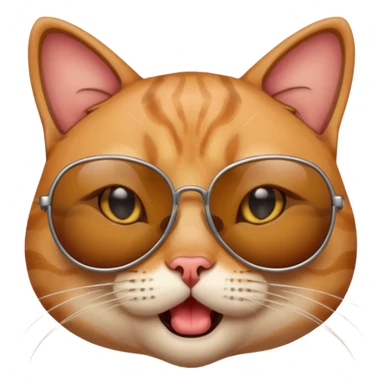 Cat wearing sunglassesCombine the skull with this emoji 😰 sticker