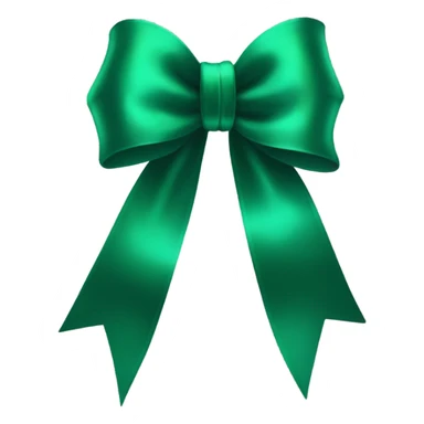 Emerald green bow sticker