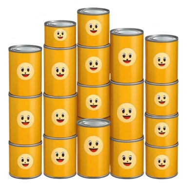 boxes of canned food sticker