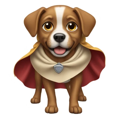 Dog wearing cape  sticker