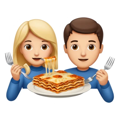 me and my boyfriend with lasagna sticker