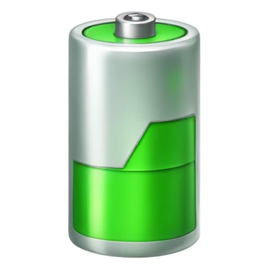 Green battery shiny sticker