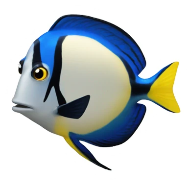 a marine fish named Blue Tang Fish sticker