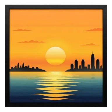 Mumbai sunset at sea link sticker
