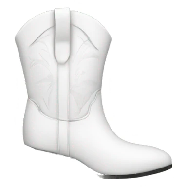 White cowgirl boot vase growing a palm tree  sticker