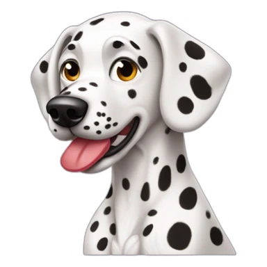 dalmatian dog drinking soda sticker
