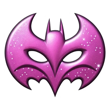 Make a batman logo emoji (girly) sticker