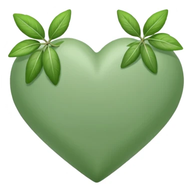 green sage heart full sticker