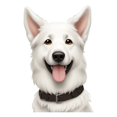three white shepherds sticker