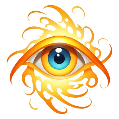 A mirage entity that appears as a shimmering, ever-shifting silhouette with eyes of swirling heat distortion, capable of creating duplicate illusions of itself that can solidify briefly to attack. sticker