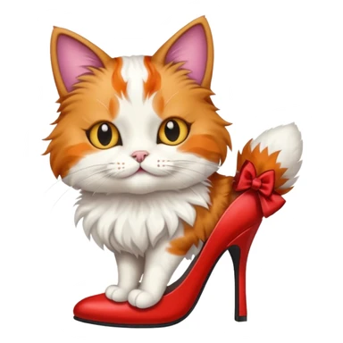 Cat with heels on sticker