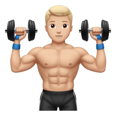 haltère élévation latérale orienté de côté sticker