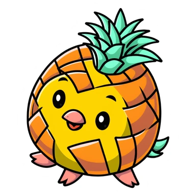 Delicious glazed ham with pineapple sticker