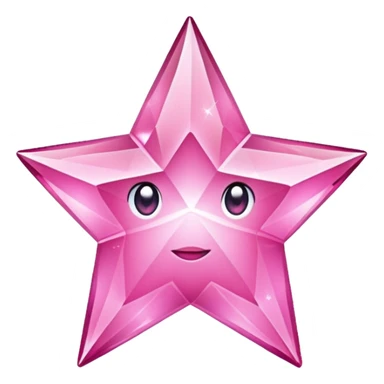 ultra realistic pink crystal star sticker