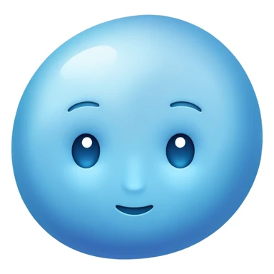 very irregular light blue spot, abstract blob, no faces, no facial features, just a color shape sticker