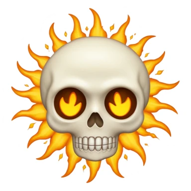 Cette emoji 💀fusionne avec celui la 🤯 sticker