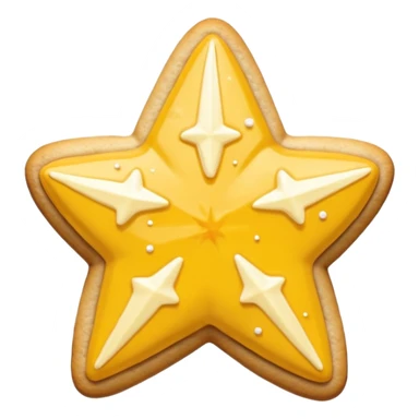 christmas star cookie sticker
