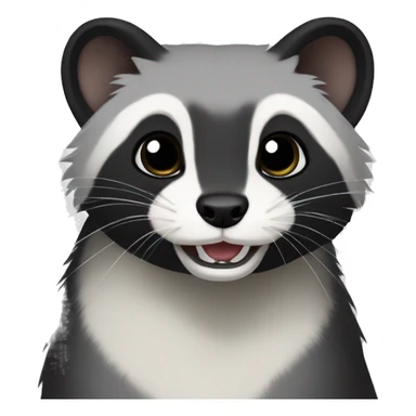 Gray black Ferret by dishwasher  sticker