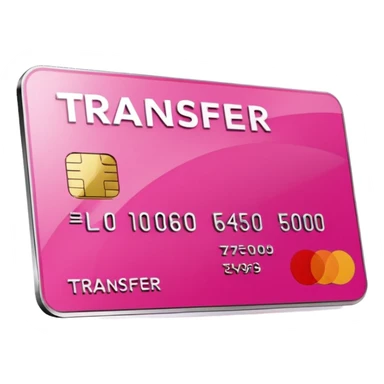 pink credit card transfer sticker